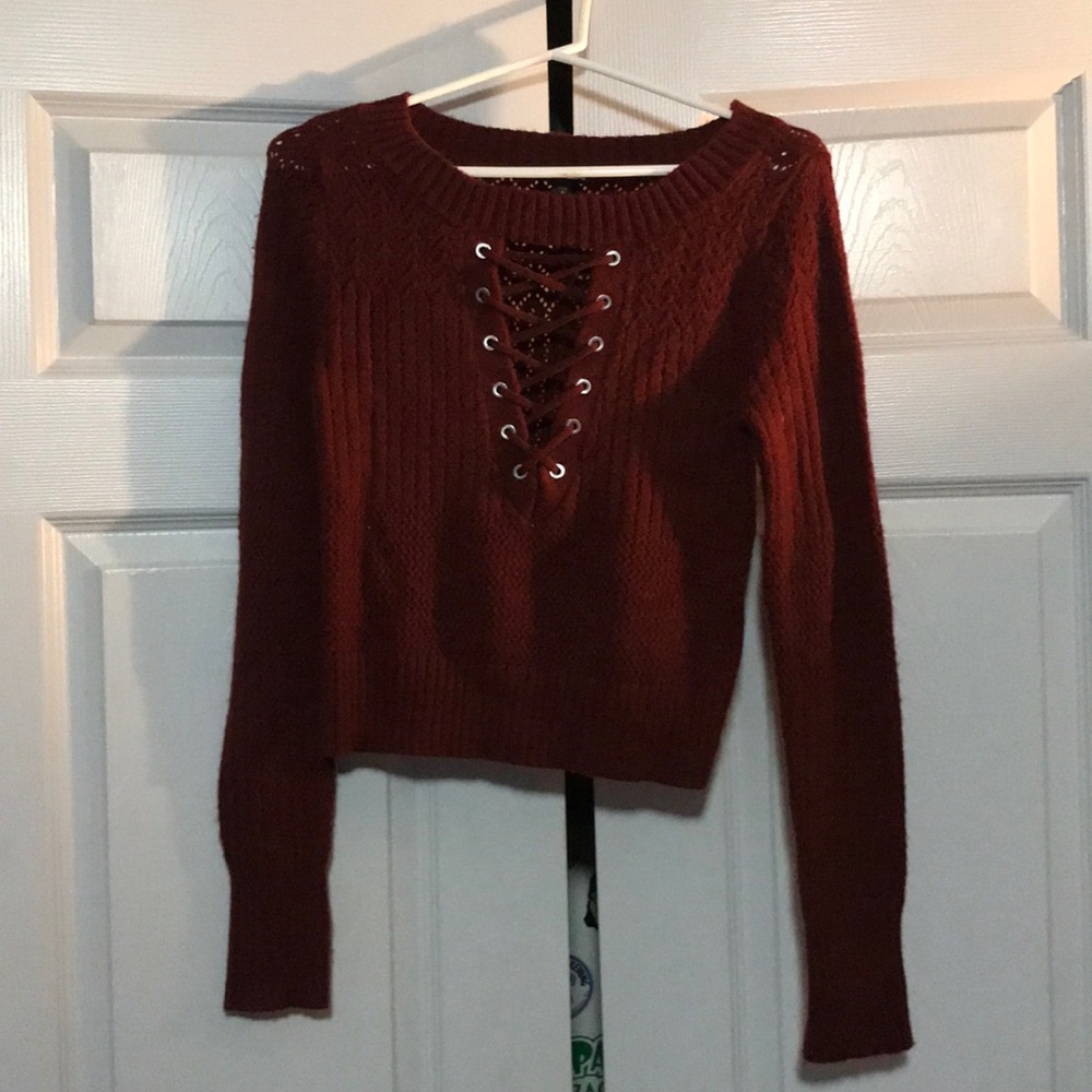 Express burgundy sweater